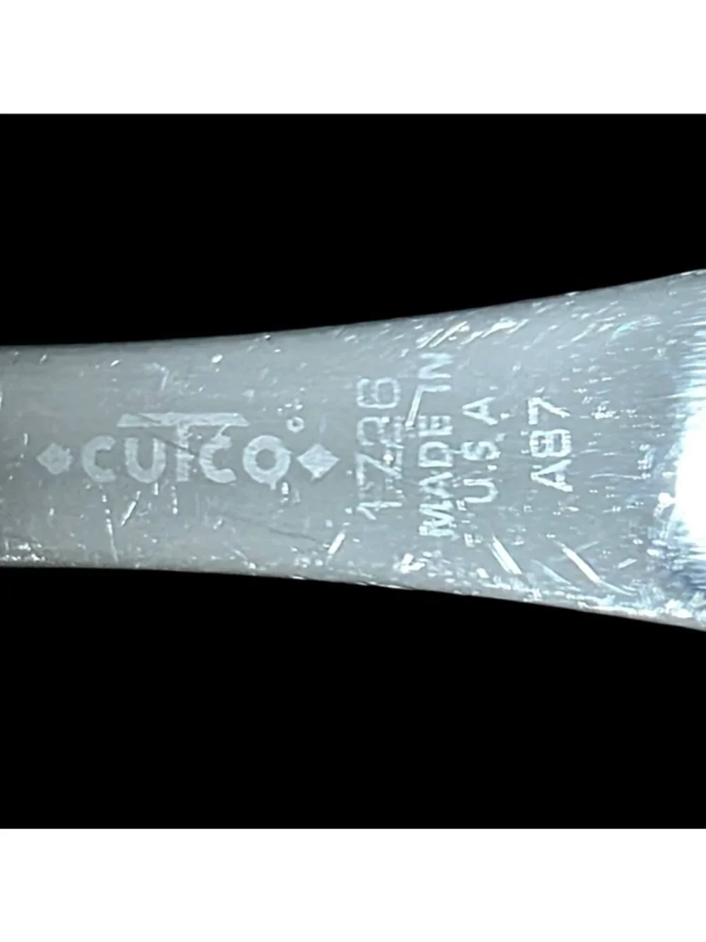 Vintage Cutco 1726 Meat Fork Brown Swirl Handle Turning Carving Utensil USA 11